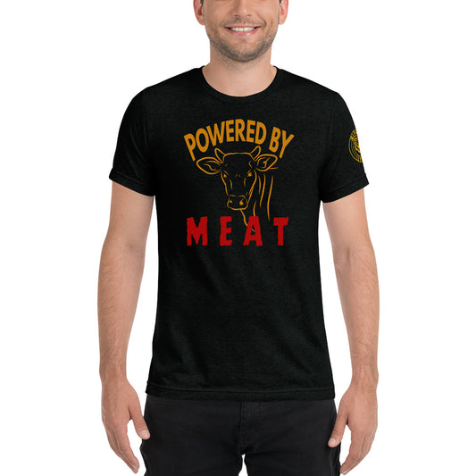 Unisex Short sleeve t-shirt - Powered by Meat